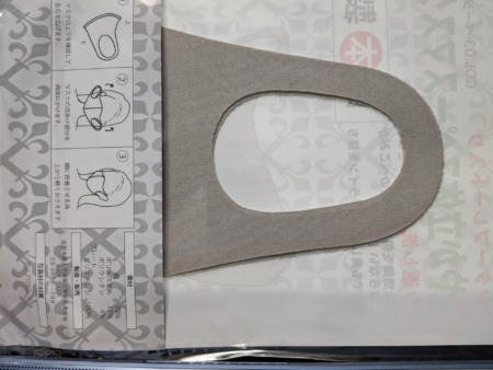 爽やか立体スペースマスク センタープレート入り（ベージュ）