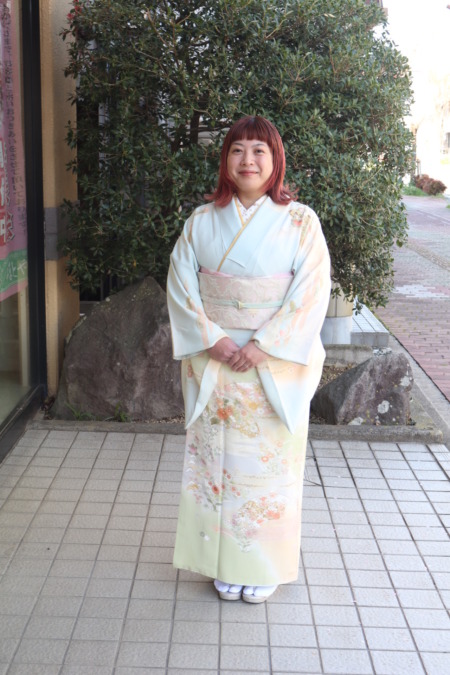 千曲市入学式　お母様のお着付しました