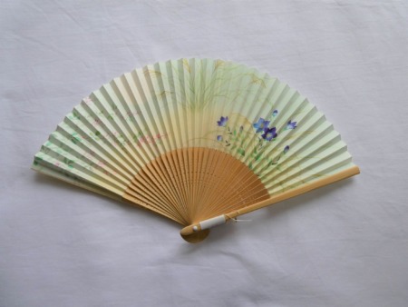 婦人扇子2601桔梗